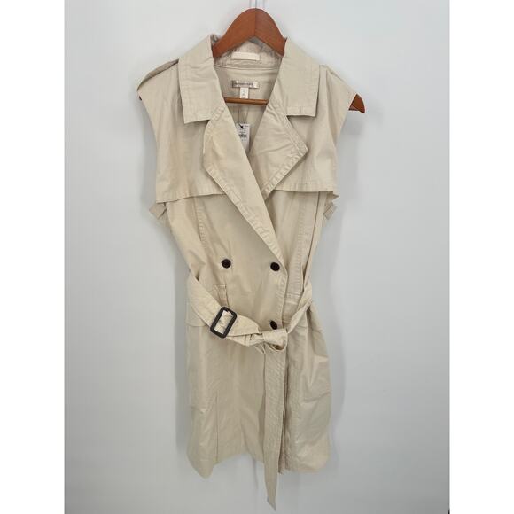 BANANA REPUBLIC NWT Trench Dress in Transition Cream White // L - Picture 4 of 11
